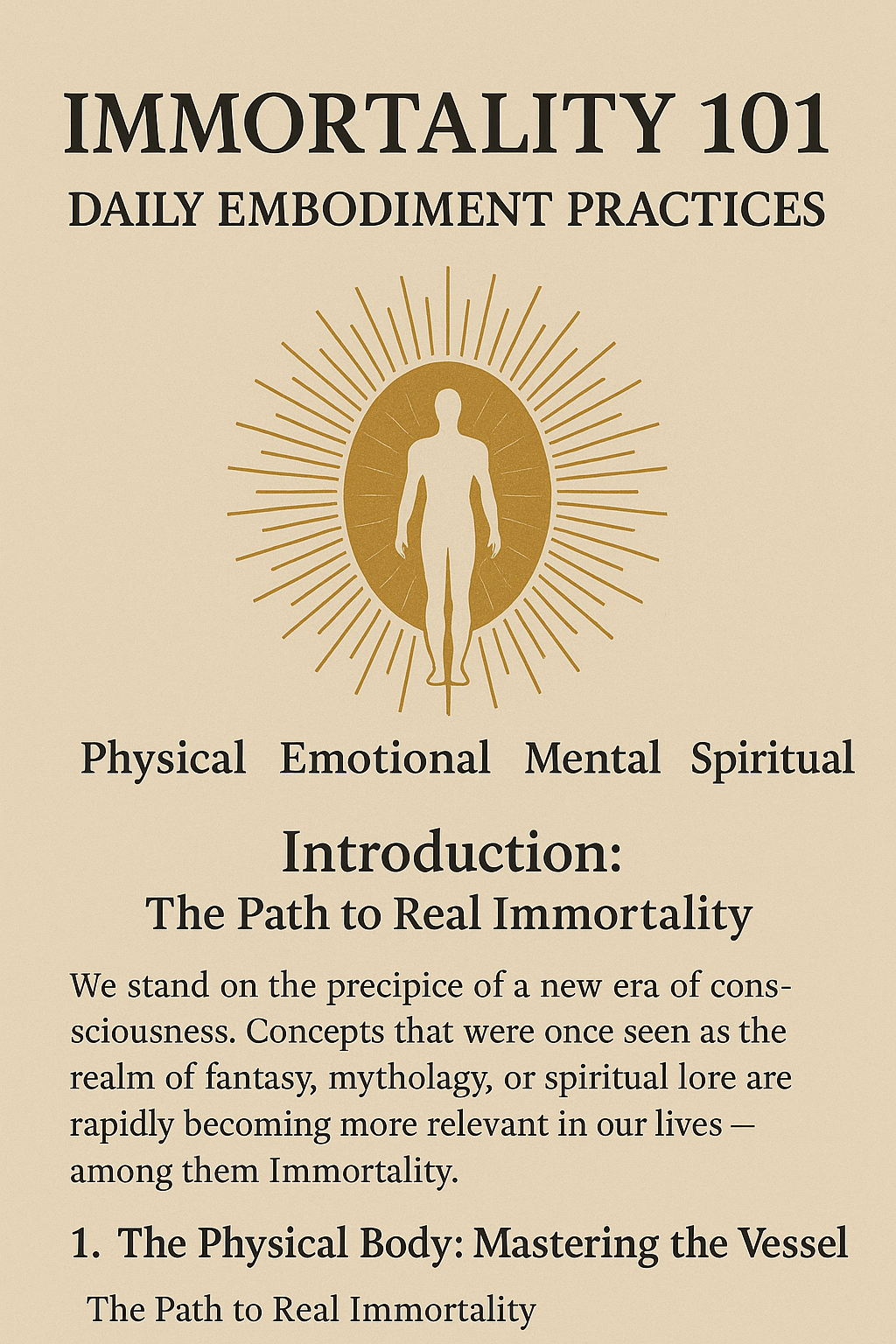 Immortality 101: Daily Embodiment Practices