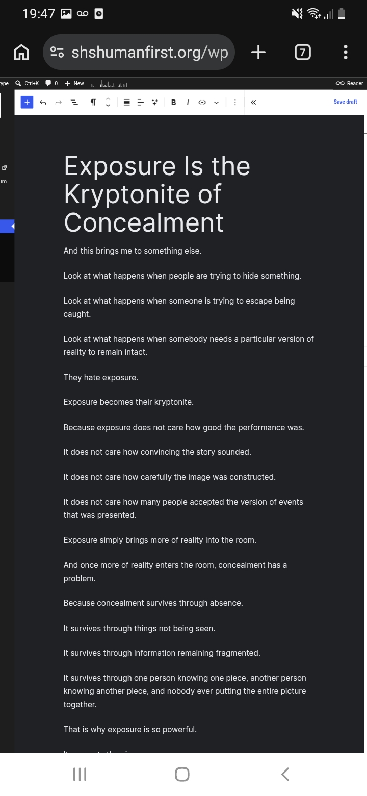 Exposure Is the Kryptonite of Concealment