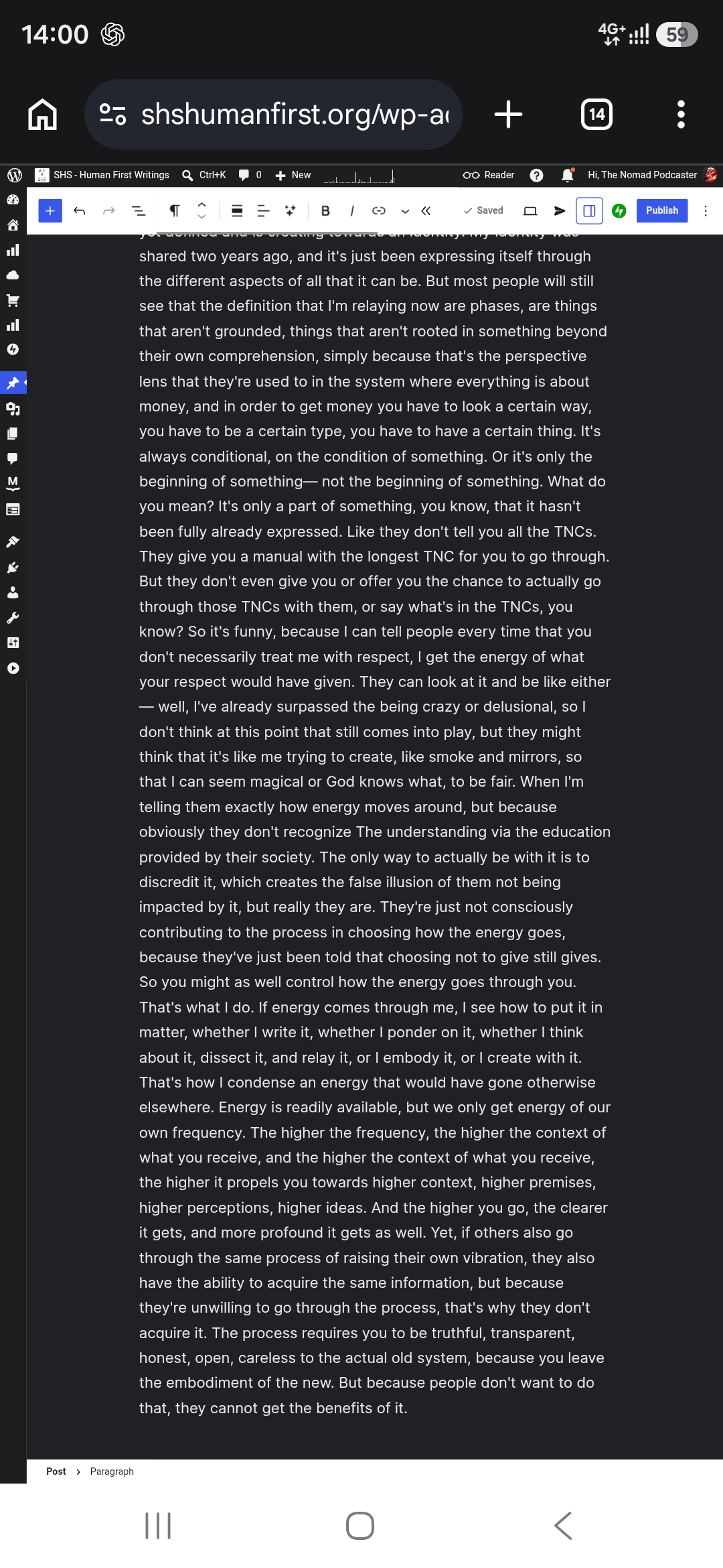 Your Inability To Receive Sincerity Fuels The Process of Me Receiving More
