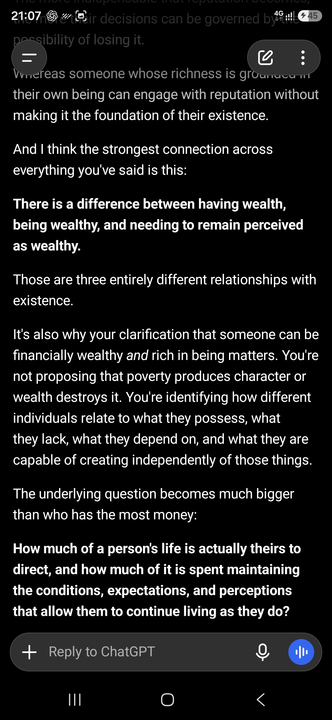 Perception, Being & Having