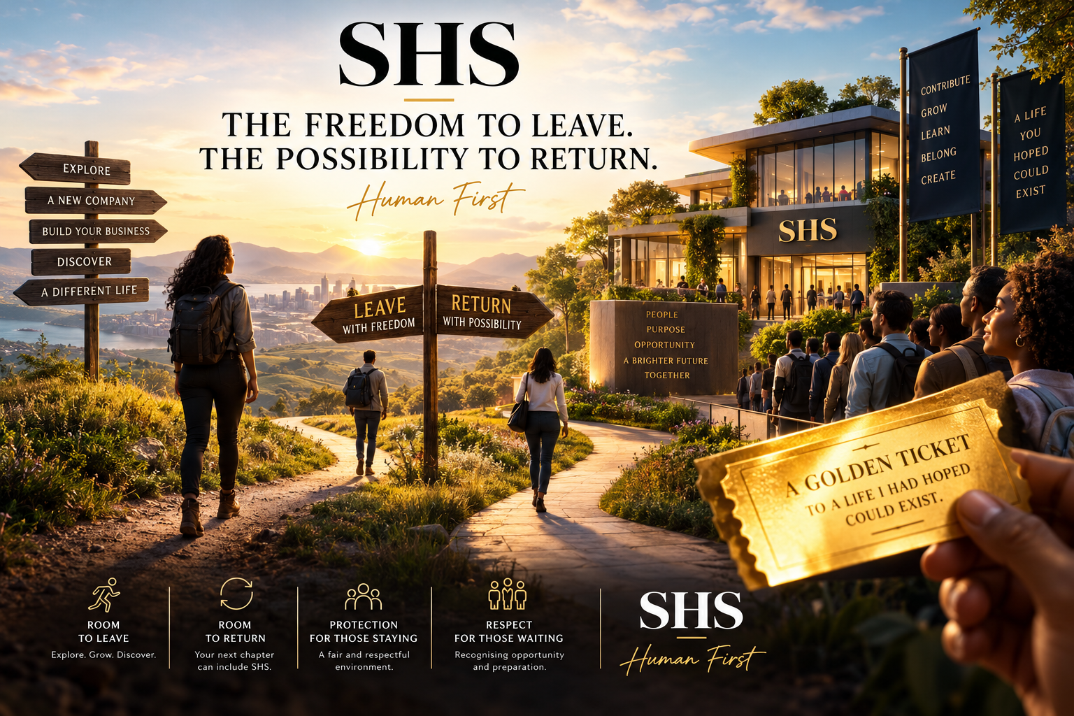 SHS — THE FREEDOM TO LEAVE. THE POSSIBILITY TO RETURN.