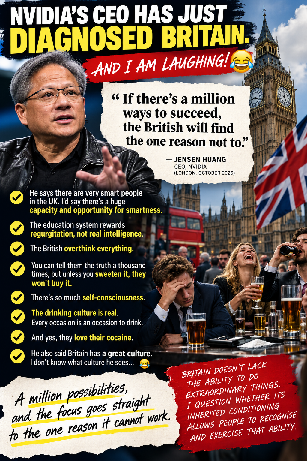 NVIDIA’s CEO Has Just Diagnosed Britain. And I Am Laughing! 😂