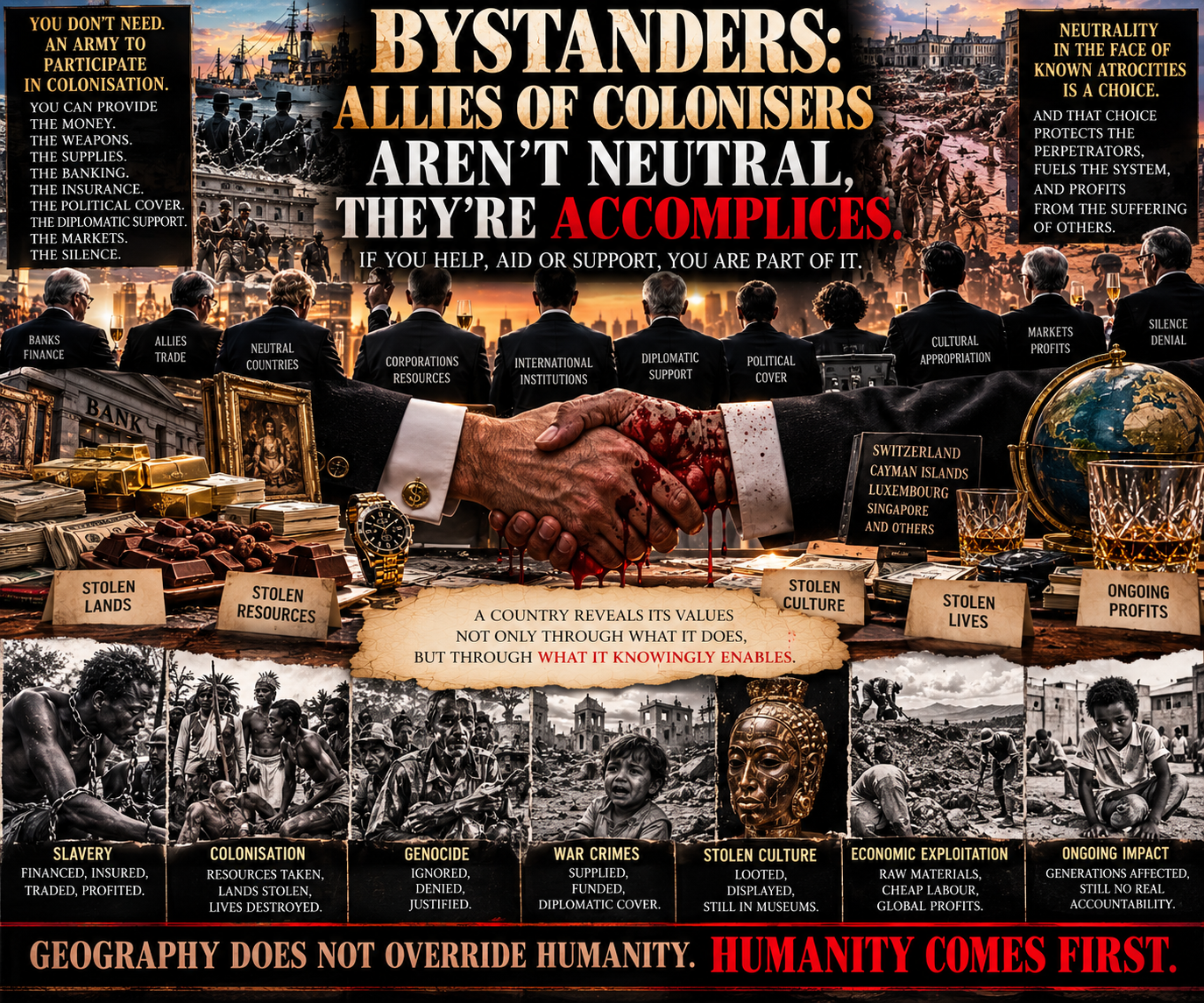 Bystanders: Allies of Colonisers Aren’t Neitral, They’re Accomplice